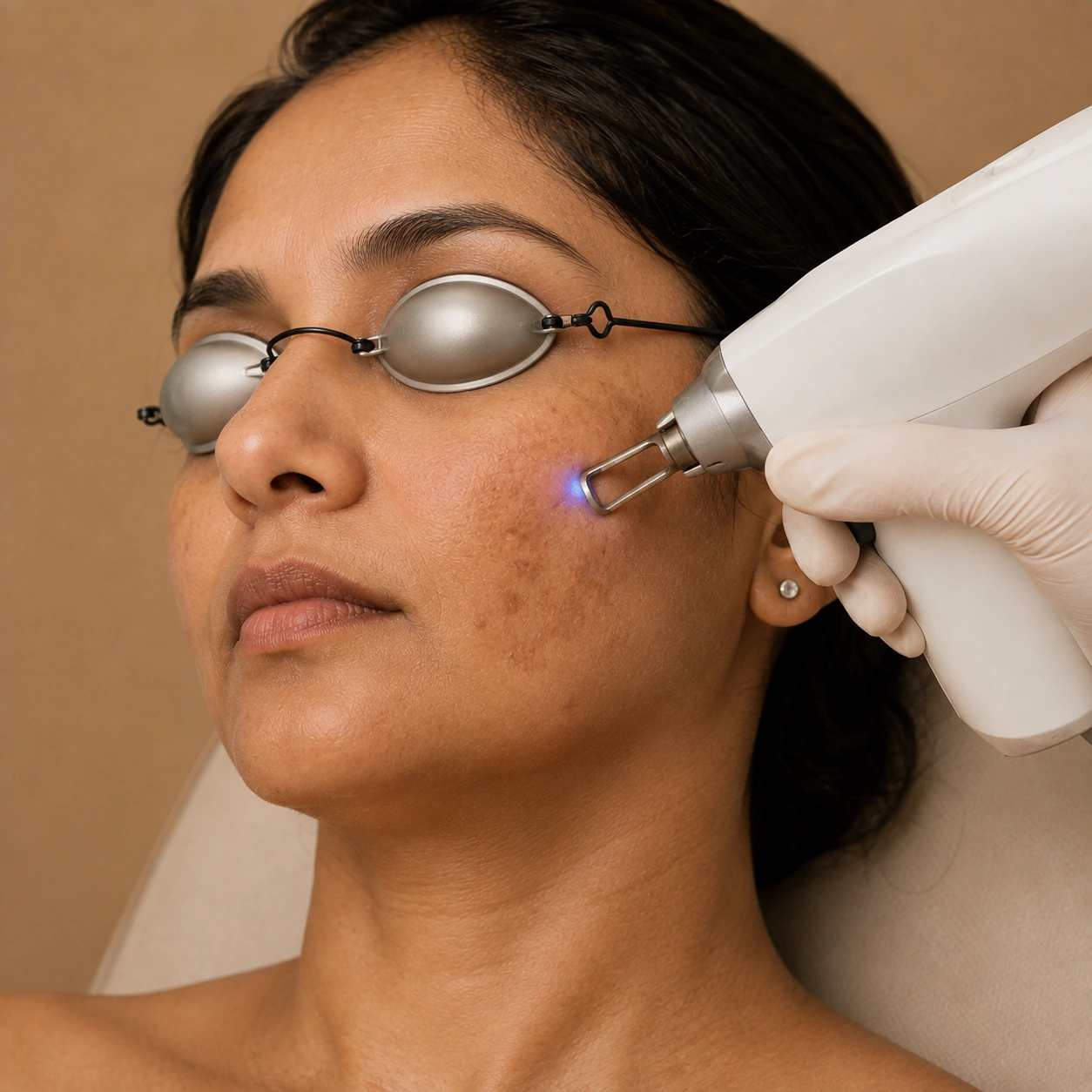 Pigment-clearing devices (for pigmentary dark circles)